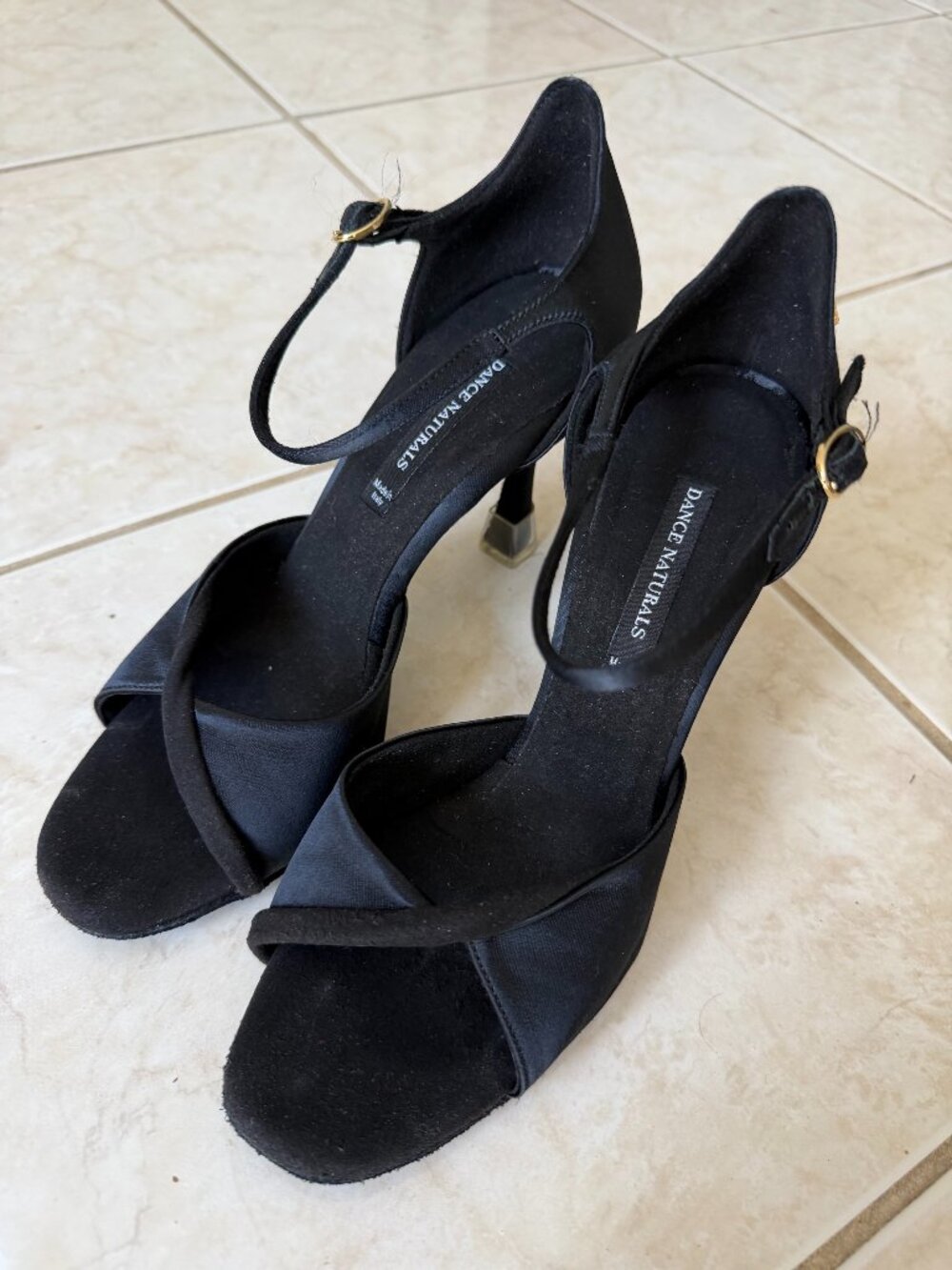 Dance Naturals Certosa Art. 406 Latin Dance Shoes, Black, 3" Heels, Size 38.5